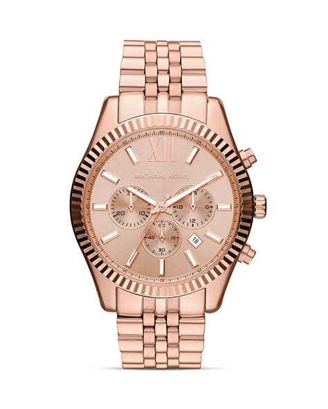 rose gold mk watch men.